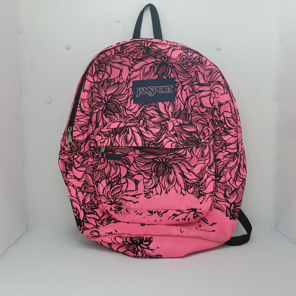 Jansport Backpack (Hot Pink with Black Etched Flow